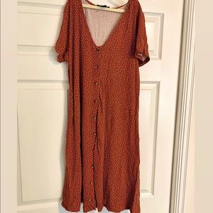 Red maternity sun dress